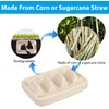WOYAODONG 20Pcs Disposable Taco Plates with Dividers, Paper Taco Holders