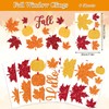 Whaline 6 Sheets Fall Window Clings Sparkly Autumn Pumpkin Maple