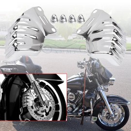 Unbranded Chrome Brake Caliper Covers For Harley Electra Street Glide FLHX Road King FLHR