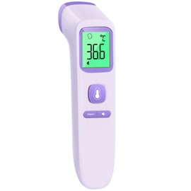 No-Touch Thermometer for Adults and Kids, Digital Accurate Baby Thermometer with Fever Alarm, 1 Second Fast Result,(purple)