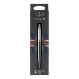 Parker® Jotter Ballpoint Pen, Medium Point, 0.7 mm, Stainless Steel Barrel, Black Ink