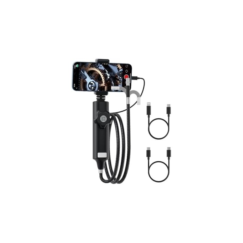 Endoscope Camera 1920P HD con Luz y Rotación 360° –