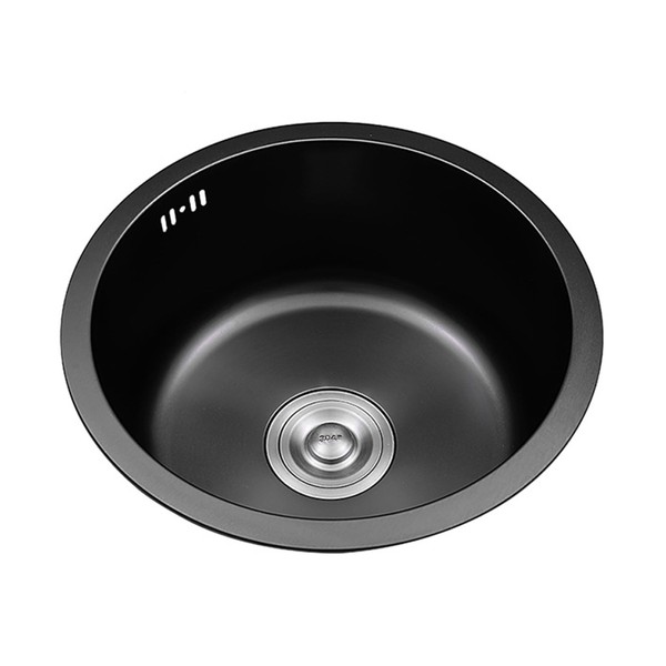 Black Round RV Sink 13 Inch Undermount Kitchen Single Bowl