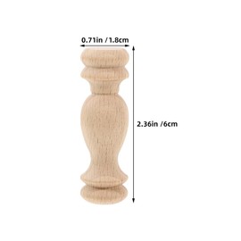 YARNOW 12Pcs Unfinished Wood Finials Decorative Wooden Roman Pillar Models for Bed Post Curtain Rod Lamp Shade Topper Staircase Railing Repair DIY Craft Home Decoration