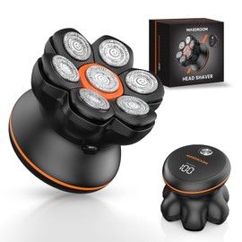 MAXGROOM Bald Razor Men's Upgrade 7D Head Shaver Bald IPX6 Waterproof Bald Razor with Magnetic Floating Head & LED Display, Ideal for Travel and Household, USB-C Charging