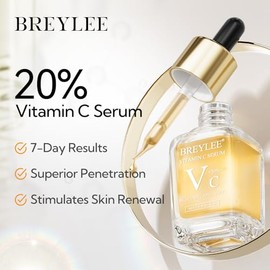 Suero de Vitamina C para la cara, suero hidratante Breylee con 30% de vitamina C, suero hidratante para el cuidado de la piel, suero facial de vitamin