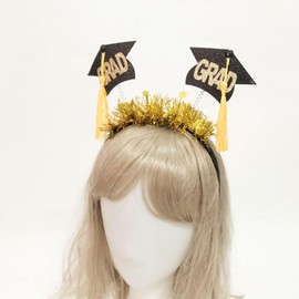 Soochat Graduation Cap Headband Congrats Grad Headband Grad Hat Hairband for Graduation Party Favors Dress Up Costume Decorations Photo Supplies