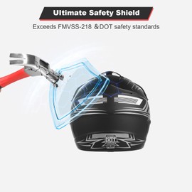 Youth Motocross Kids Dirt Bike Helmets ATV Bump Safty Full Face Motorcycle Helmet Off-Road Mountain Bike Helmet with Goggles Gloves Mask DOT Approved (Grey, Medium)