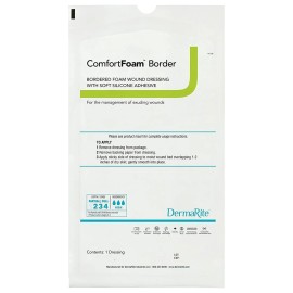 ComfortFoam Border Silicone Adhesive with Border Silicone Foam Dressing, 7 x 7