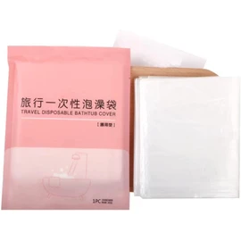 CL-Link 10PCS Large Disposable Film Bathtub Cover Liner Heat-resistant Thickening for Household, Travel Hotel Bathtubs, Salon and SPA Useful (260cmx 120cm), Transparent (YCXYGD-10)