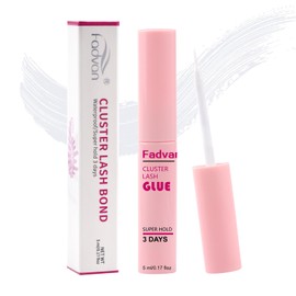 Eyelash Glue for Eyelashes, 5 ml, Eyelash Glue for Individual Eyelashes, Individual Lash Glue, Hold 48 Hours, DIY Cluster Eyelashes, Glue, White, Waterproof Cluster Lashes, Glue at Home (5 ml, White)
