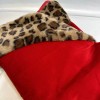 Ashland Luxury Velour Velvet Tree Skirt Bold Red Leopard Cheetah