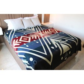 Alpaca Wool Blanket – Vibrant Tribal Design - Plush Soft Luxurious Throw - 90+” x 72+” - Fair Trade Hypoallergenic Warm Blanket Extra Large Breathable Idea - Andes Elegante