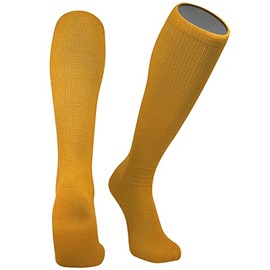 Mk Socks All Sport Knee High Long Baseball Football Tube Socks, Athletic Gold (L)