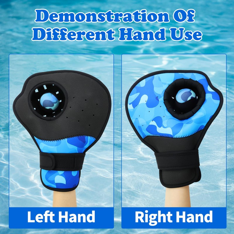 Water Baseball Glove Set, Pool Toys for Youth Adults, Beach