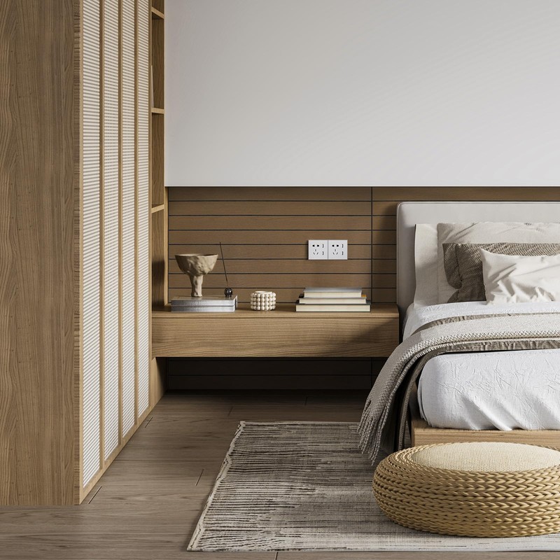 WADILE Peel and Stick Wood Slat Wall Panels 12x24in PVC