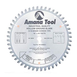 Amana Tool - HG10480 Carbide Tipped Hollow Ground 10" Dia x 48T HG, -6 Deg, 5/8 Bore