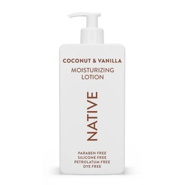 Native Body Lotion Contains Naturally Derived Plant-Based Moisturizers for Women and Men | Restores Dry Skin, Coconut & Vanilla, 16.5 fl oz