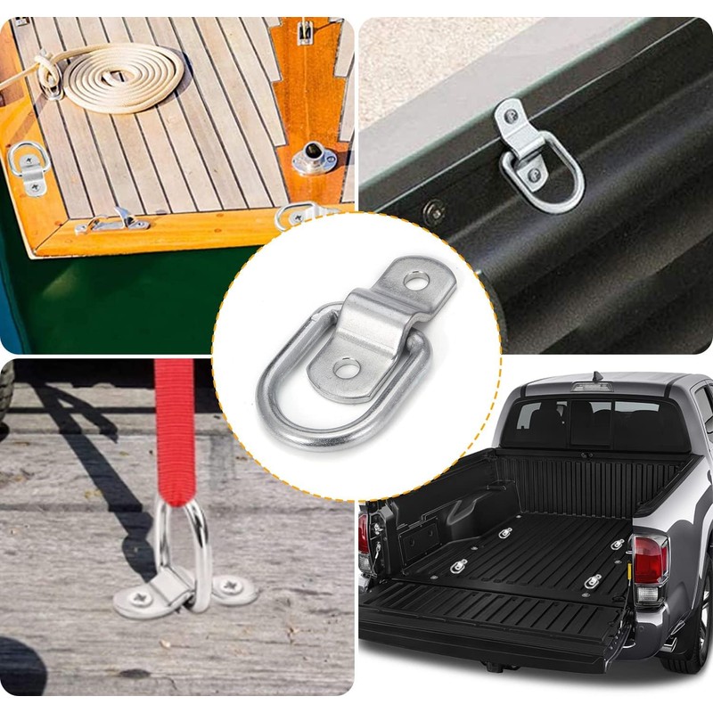 D Rings Tie Down Anchors, Heavy Duty 1/4” Trailer Tie
