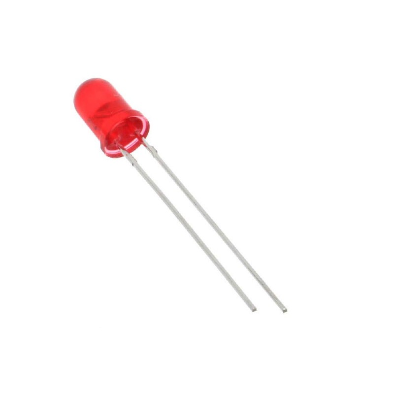 Juried Engineering Red LED 5mm Round Wide Angle Diffused LED