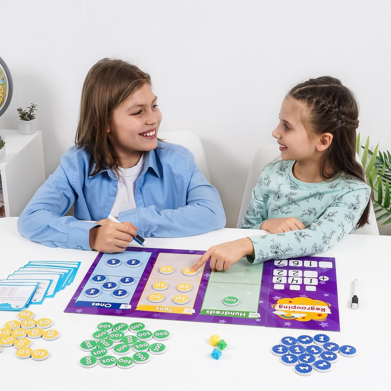 73 PCS Fun Magnetic Regrouping Activities Kit, Magnetic Place Value