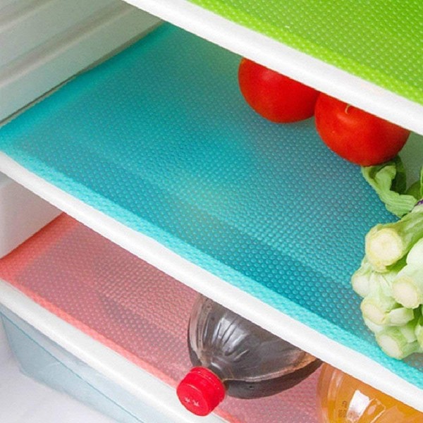 FinalNest 8Pcs Refrigerator Mats, Waterproof Non-Slip EVA Refrigerator Liner Pads