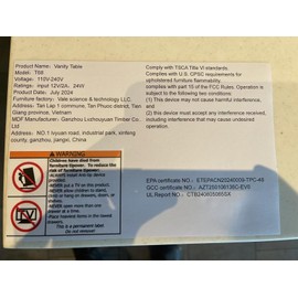 ROCKRAIN 29.2" Small Vanity Table: White MDF American Design with LED Mirror & Stool - Tri-Color Adjustable Lighting for Little Girls - Compact Makeup Dressing Set for Small Bedrooms