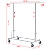 Tajsoon Heavy Duty Clothes Rack Foldable Garment Rack with Wheels