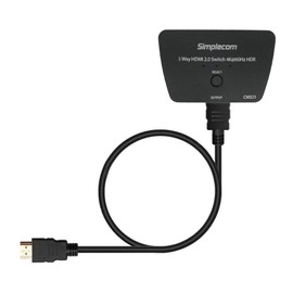 Simplecom CM323 3 Way HDMI 2.0 Switch 3 in 1 Out Splitter HDCP 2.2 4K @60Hz UHD HDR