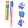 CAXUSD 2Pcs Rainbow Usa Windsock July Outdoor Decor Patriotic Hanging