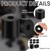 Fabbay Multi Purpose Rubber Spacer Black Rubber Bushings 3/4 Od