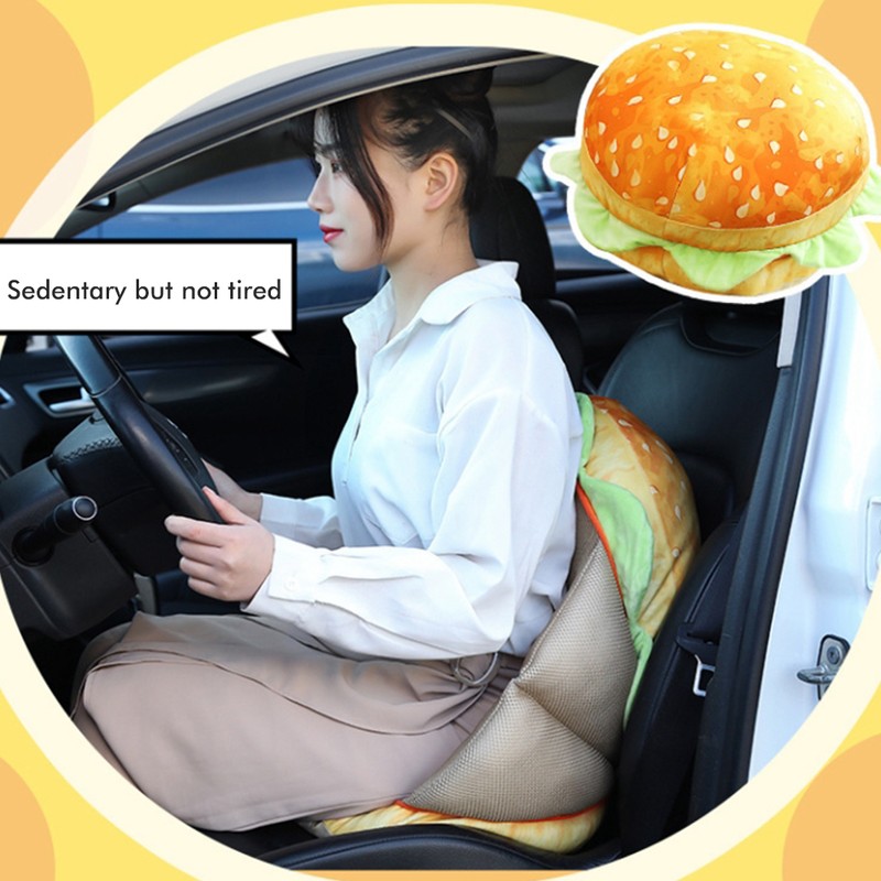 Simulation Bread Burger Shape Pillow Cute Food Plush Pillow Soft