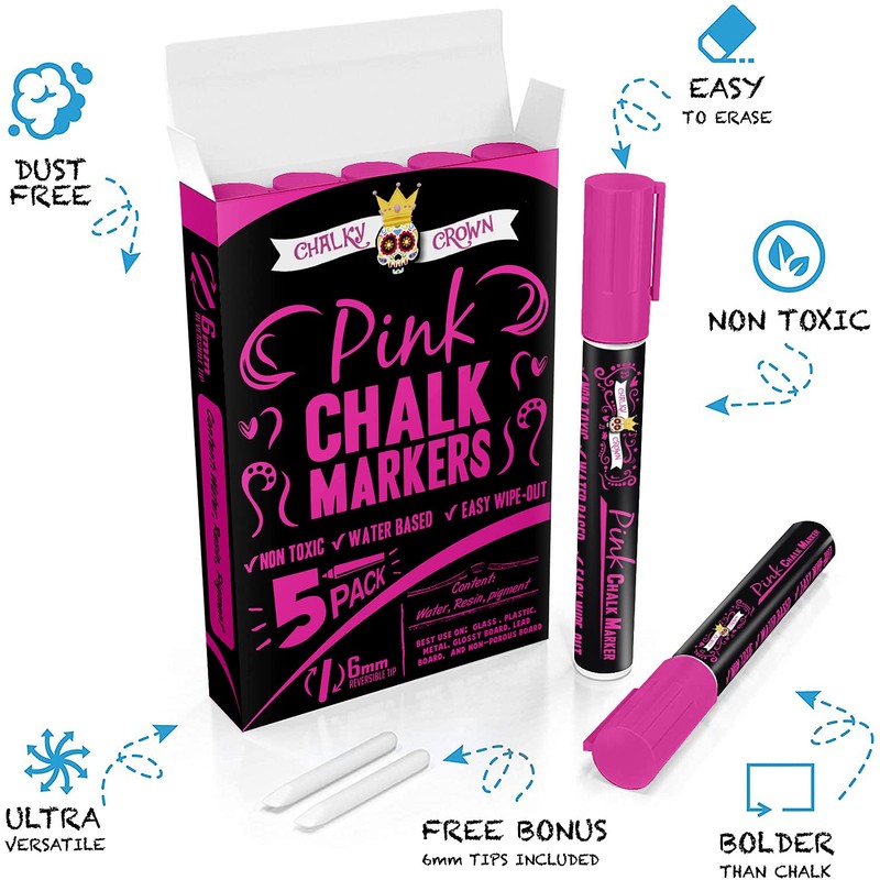 CHALKY CROWN Liquid Chalk Marker Pen - Dry Erase Marker