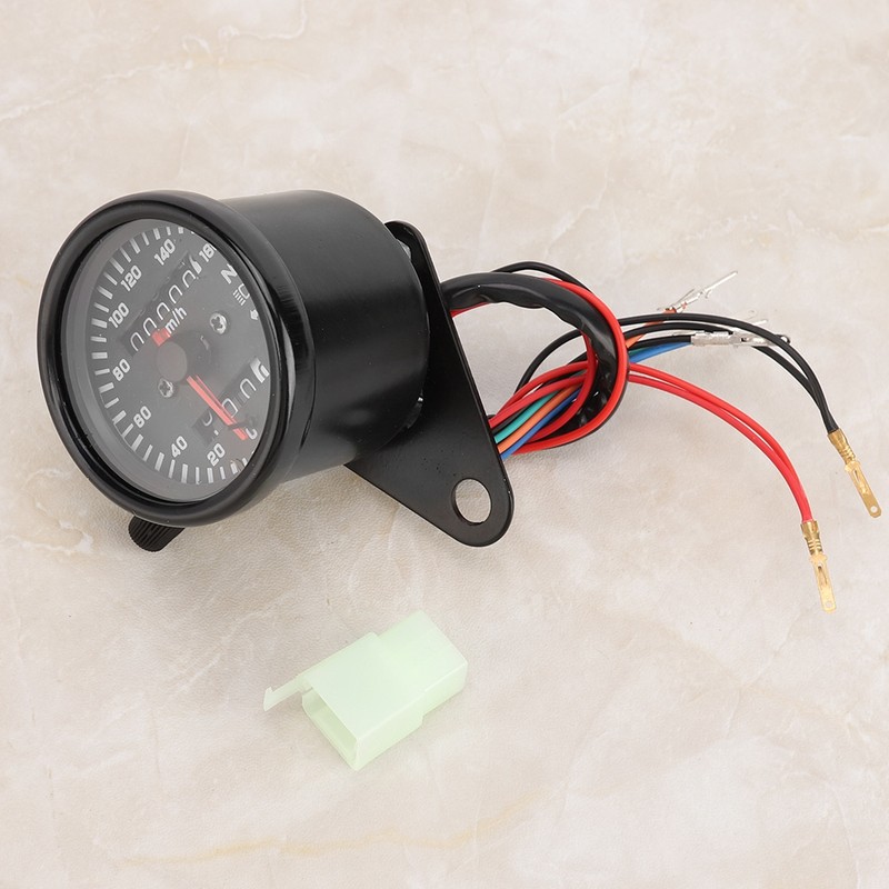 Motorcycle Instrument Digital Display Tachometer Speedometer Odometer Black
