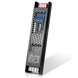 PZETCEIR LED Driver 24V 300W 12.5A Slim LED Power Supply, AC 110V to 24V DC Adapter, Constant Voltage LED Transformer for LED Strip Lights, LED Bulbs, Garden Light, LED Cabinet Lights