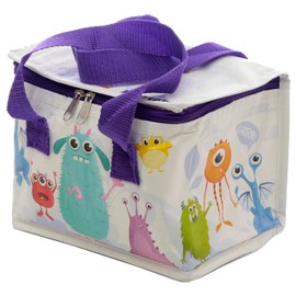 Puckator Woven Cool and Lunch Bag with Monstarz Design - Insulated Lunch Bag for Women Men Children - Lunch Box Bag for Work & School - Beach and Picnic Accessories - Childrens Lunch Box - Cool Bags