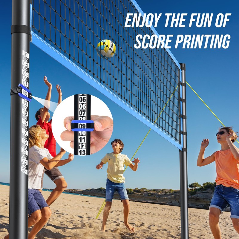 Patiassy Outdoor Portable Volleyball Net Set System - Quick &