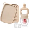 SAMiGO Baby Food Fruit Feeder and Breastmilk Popsicle Mold Set,