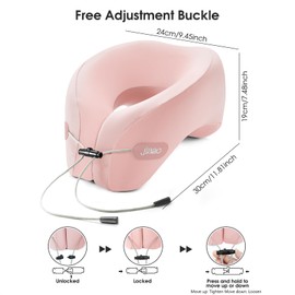 jiaao Travel Pillow,Travel Neck Pillows for Airplanes, Memory Foam Travel Pillows with 360° Head and Neck Support,Ergonomic Design Travel Essential Suitable for Plane,Car, Home,Train and Bus Trip