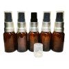 Meliar Frasco Dosificador 15 Ml Ámbar Bomba Plata (20 Pzs)