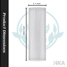TPP220F HEPA Air Filter Replacement Compatible with Envion Therapure Air Purifier Models TPP220, TPP220F, TPP220H & TPP220M - 12.2” x 4.1” x 1.3”,4-Stage Filtration with Activated Carbon(2 Pack