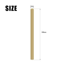 8 Pieces 6.0mm Brass Round Rods, Sutemribor Brass Solid Round Rod Lathe Bar Stock, 6.0mm in Diameter, 100mm in Length