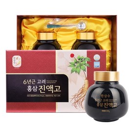 한삼수 6년근 고려 홍삼진액고 500gx2병 (선물용보자기) Hansamsu 6-Year-Old Red Ginseng Extract 500gx2 Bottles (Gift Wrapping)
