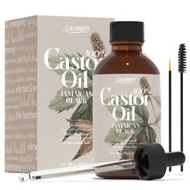 SALUBRITO Rizinusöl Bio 120ml, 100% Rein, Natürlich, Kaltgepresst Castor Oil für Haare, Wimpern, Augenbrauen, Nägel, Hautpflege, Natürlich Haaröl für Männer Frauen