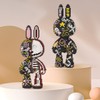 DAHONPA Animal Rabbit Half Graffiti Half Skeleton Micro Building Blocks
