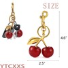 YTCXXS Glitter Cherry Keychain Charm Purse Handbags Accessory Cute Bag