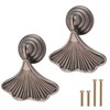 MOROBOR Ginkgo Leaf Shape Knob Handles, 2pcs Antique Nickel Drop