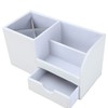 KINGFOM Desk Organiser Tidy Caddy Leather Pen Pencil Pots Holder
