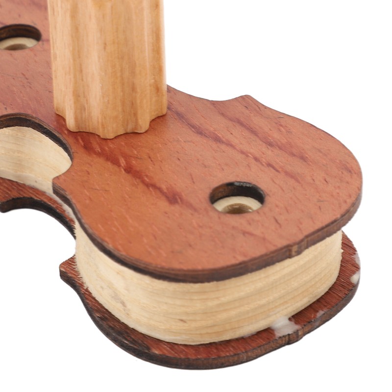 Violin Wall Mount with Bow Hook Wooden Viola Hanger Stand