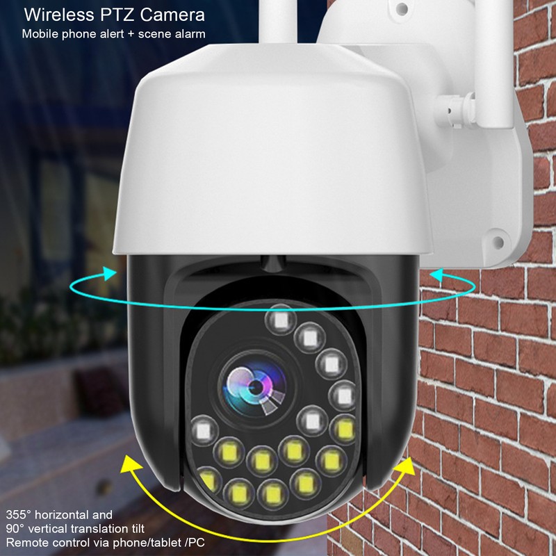 2.5in Wireless PTZ Camera WiFi Night Vision Human Detection TwoWay